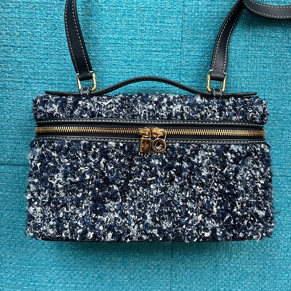 LORO PIANA Silk Denim L19 Extra Pocket Pouch Navy Excellent condition